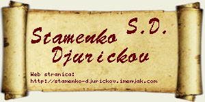 Stamenko Đuričkov vizit kartica